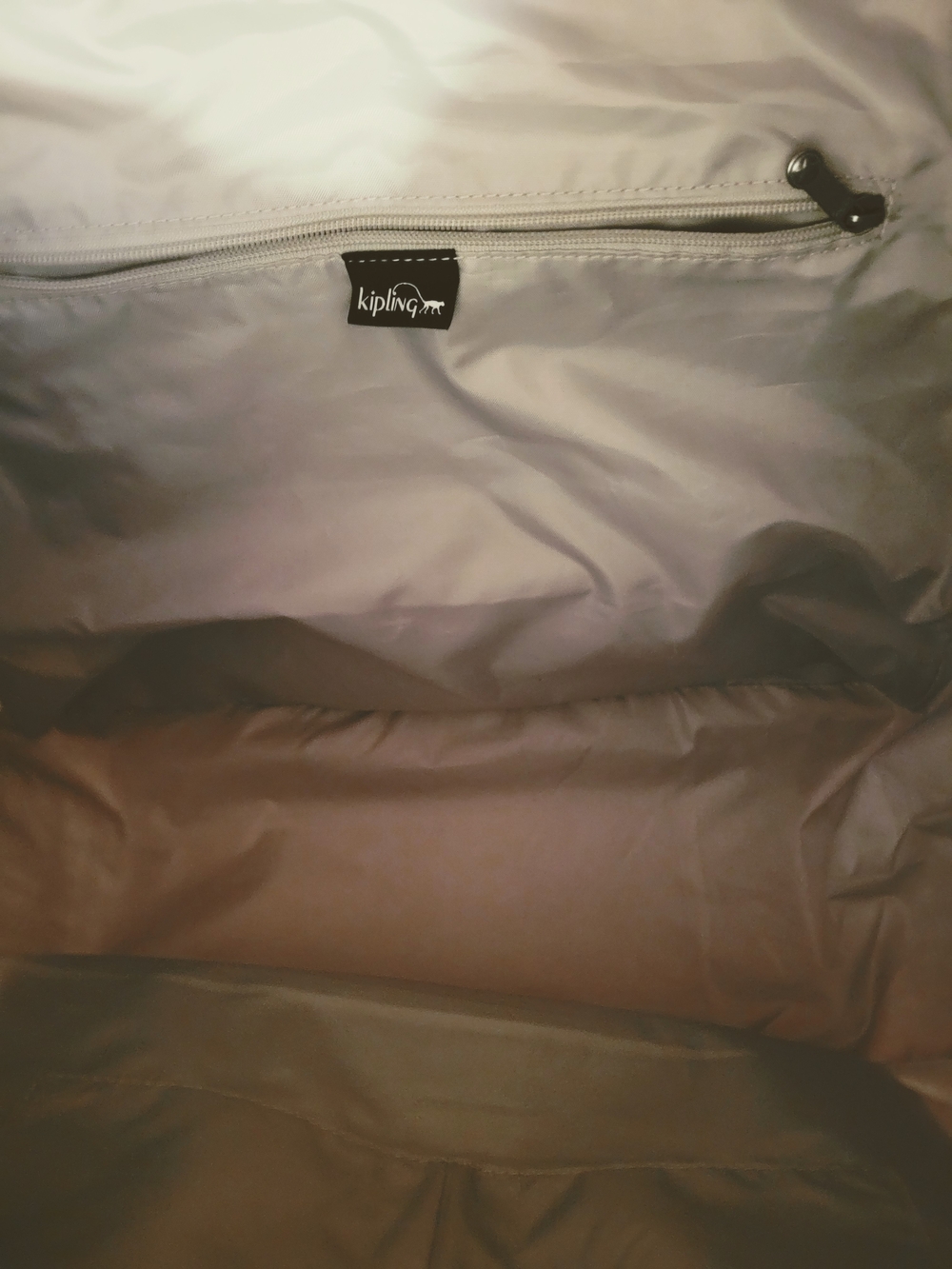 Kipling Light Gray Nylon Tote Bag - Picture 4 of 4